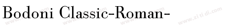 Bodoni Classic-Roman字体转换